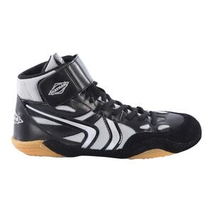 Matman Black Wrestling Shoes Size 10 Split Sole Design Revenge Black & Silver